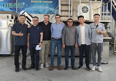 Honduran Customer Visits Fruit And Vegetable Steam Peeling Production Line