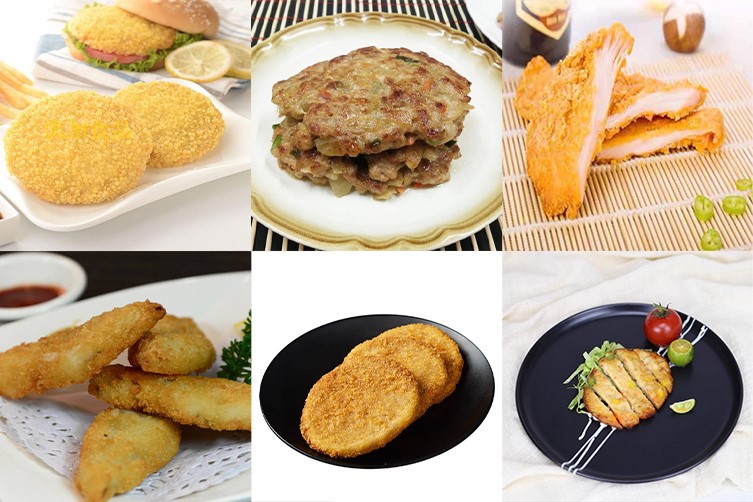 burger forming machine frying