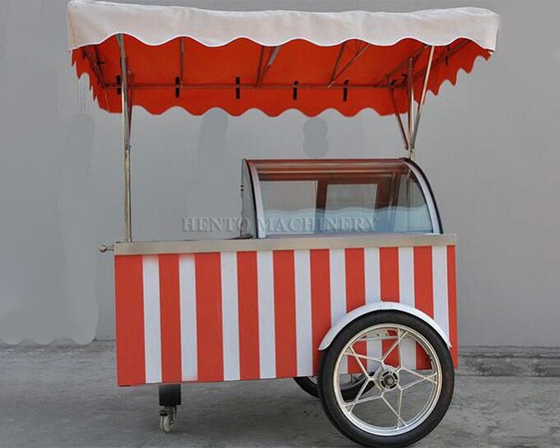 Gelato Ice Cream Push Cart